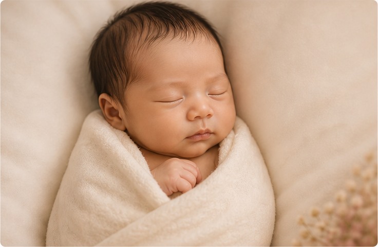 Realistic sample BabyPeek keepsake output